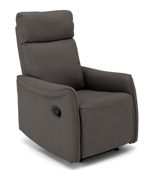 Manual Relax Sessel aus Mikrofaser 70x92x105 cm Dunkelgrau sconto