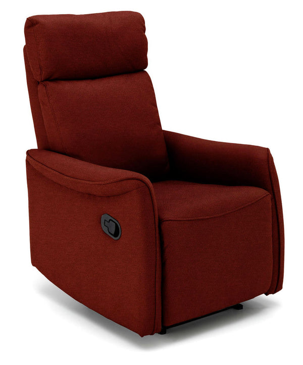Manueller Relax-Sessel aus Mikrofaser 70x92x105 cm Rot prezzo