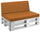 Kissen für Paletten 120x80 cm Sitz und Rückenlehne aus Kunstleder Mariotti Reforma Orange