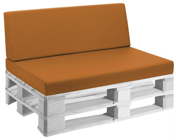 acquista Kissen für Paletten 120x80 cm Sitz und Rückenlehne aus Kunstleder Mariotti Reforma Orange