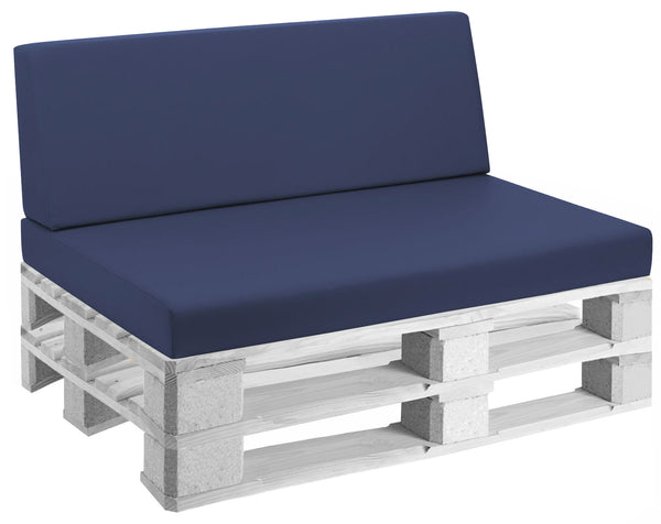 Kissen für Paletten 120x80 cm Sitz und Rückenlehne aus Kunstleder Mariotti Reforma Blau online