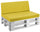 Kissen für Paletten 120x80 cm Sitz und Rückenlehne aus Kunstleder Mariotti Reforma Gelb