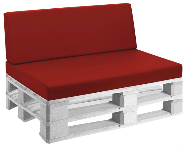Kissen für Paletten 120x80 cm Sitz und Rückenlehne aus Kunstleder Mariotti Reforma Red sconto