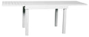 Tavolo da Giardino Allungabile 106/212x75x75 cm in Alluminio Vorghini Capannori Bianco-1