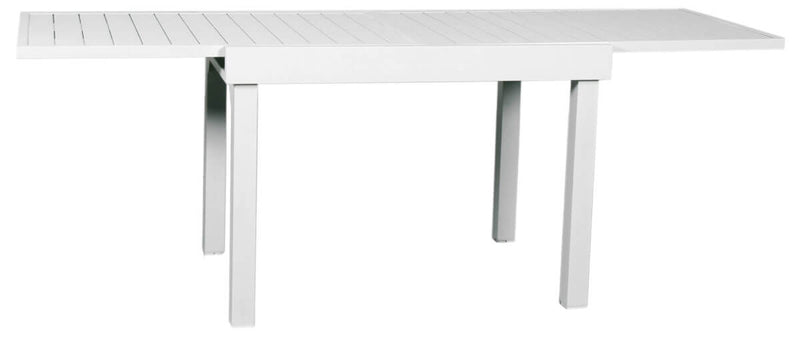 Tavolo da Giardino Allungabile 106/212x75x75 cm in Alluminio Vorghini Capannori Bianco-1
