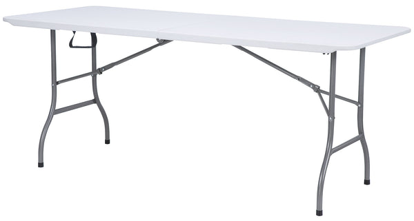 sconto Faltbarer rechteckiger Catering-Tisch 180 x 75 x 74 cm aus weißem Polyethylen