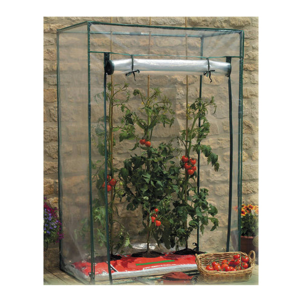 Tomatengewächshaus für den Garten aus lackiertem Aluminium und PVC-Abdeckung sconto