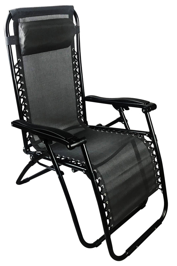 Zero Gravity Reclining Folding Liegestuhl aus Stahl und schwarzem Siesta Textilene acquista