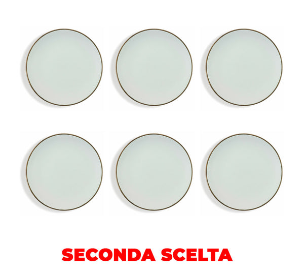 Set 6 Piatti Frutta in Gres VdE Tivoli 1996 Cala Dorada Bianco Seconda Scelta acquista