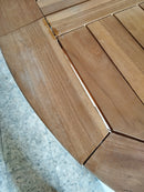 Tavolo Allungabile da Giardino 120/180xH75 cm in Teak Legno naturale Seconda Scelta-5