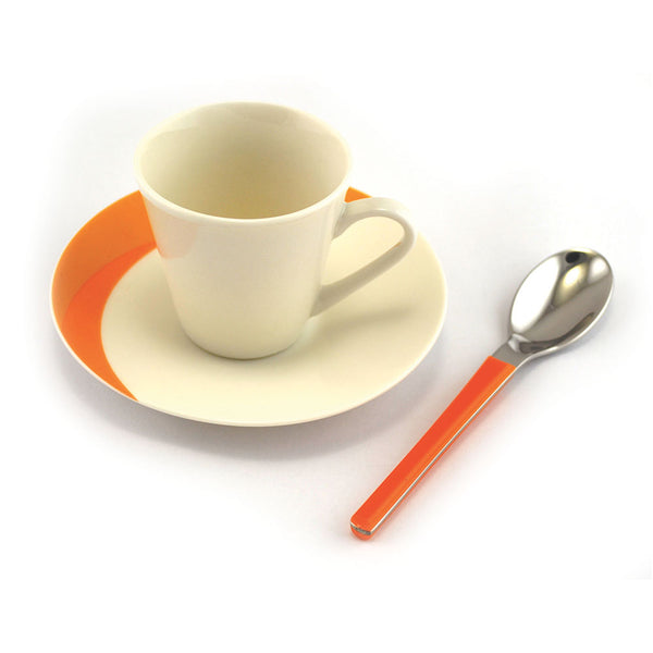 sconto Kaffeeset 3-teilig Tasse + Untertasse + Löffel Eme Natura Sun Orange