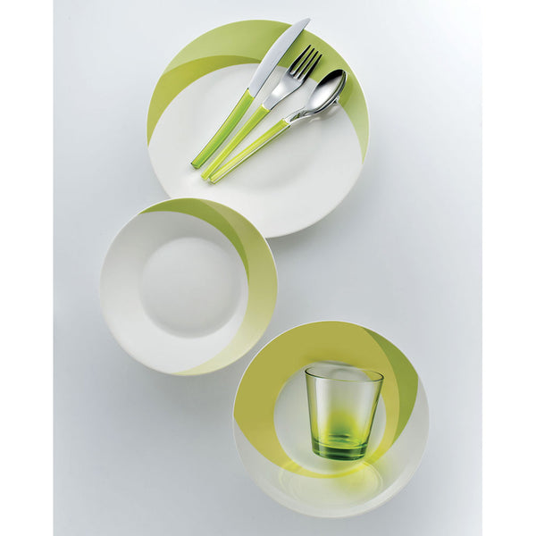 Set 7-teilig Teller + Besteck + Glas Eme Natura Grün Grün online