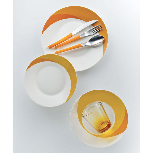 online Set 7-teilig Teller + Besteck + Glas Eme Natura Sun Orange