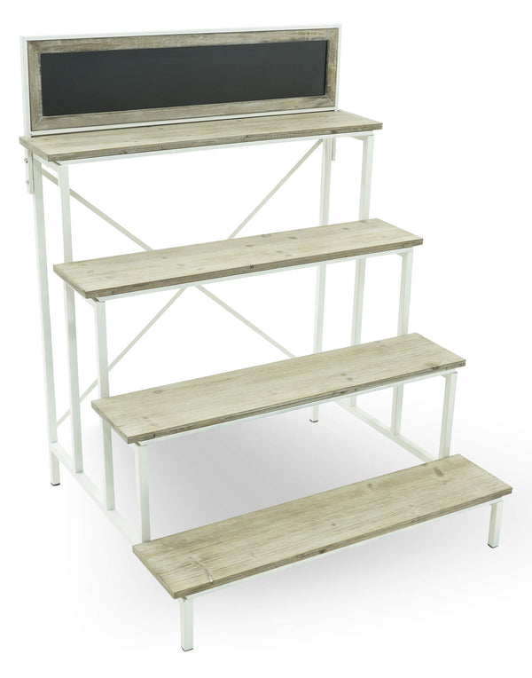 Pflanzenhalter Gartenpflanzer 87 x 80 x 112 cm in Eisen und Holz Samba White prezzo