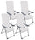Set mit 4 klappbaren Liegestühlen 59 x 64 x 108 cm aus Aluminium und elfenbeinfarbenem Textilene