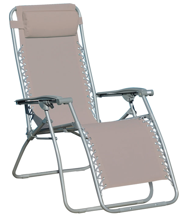 prezzo Zero Gravity Reclining Folding Chair aus Eisen und Textilene Versilia Tortora