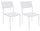 Set mit 2 Gartenstühlen 46 x 58 x 84 cm aus Stahl RD Italia Dorio Weiß