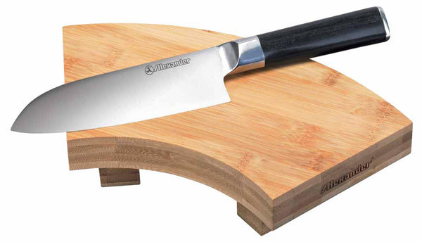 prezzo Sushi-Set mit Santoku-Messer und Alexander-Bambus-Schneidebrett