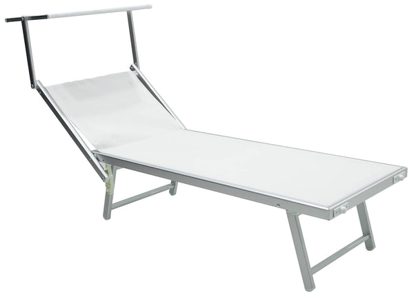 acquista Gartenliege 189 x 61 x 38 cm aus Aluminium und Textilene Simba White