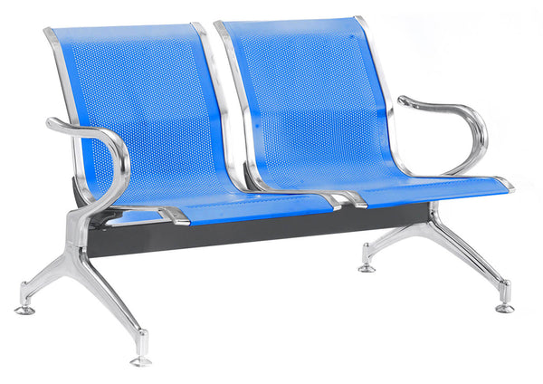acquista Tosini Blu Bürobank für Wartezimmer 2 Sitze aus Stahl