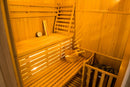 Sauna Finlandese ad Infrarossi 3/4 Posti 150x150 cm H200 in Legno di Abete Zen 3C-4