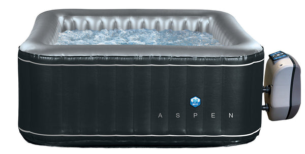 prezzo NetSpa Aspen Aufblasbarer beheizter Outdoor-Whirlpool 4 Sitzplätze 168 x 168 x 70 cm Schwarz