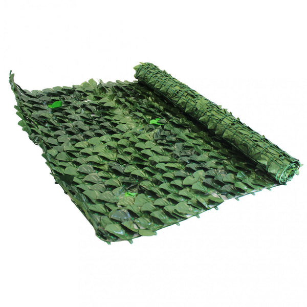 Kunststoffhecke Pfirsich 100 x 300 h cm aus grünem Polyethylen prezzo