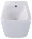 Coppia di Sanitari WC e Bidet Sospesi in Ceramica 36x52x35 cm Street Bonussi Bianco Lucido-7