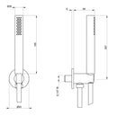 Doccetta Tonda con Presa D'acqua in Acciaio Inox Satinato Nilo-2
