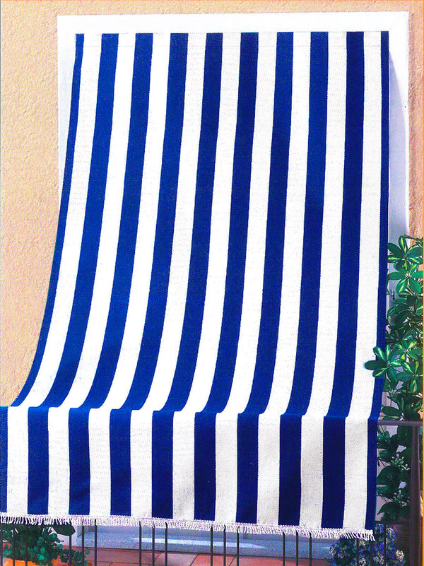 sconto Polyester-Markise zur Überlappung mit Rainier-Ringen in blauen Streifen, verschiedene Größen