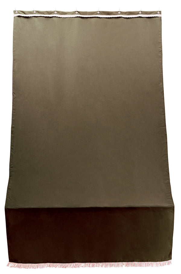 online Markise für Überlappung 1,4 x 2,5 m aus Polyester mit einfarbigen braunen Rainier-Ringen