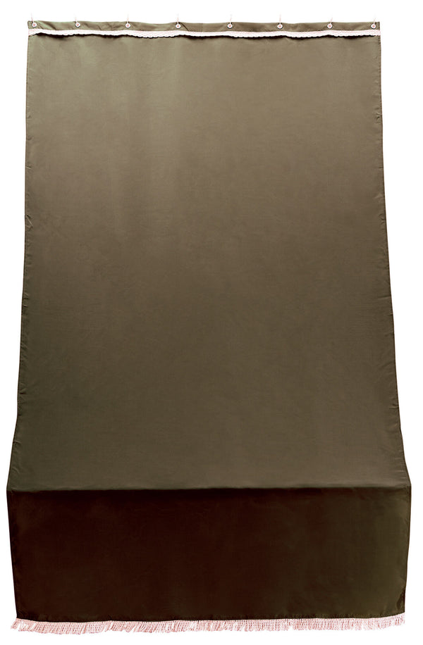 online Markise für Überlappung 1,4 x 3 m aus Polyester mit einfarbigen braunen Rainier-Ringen