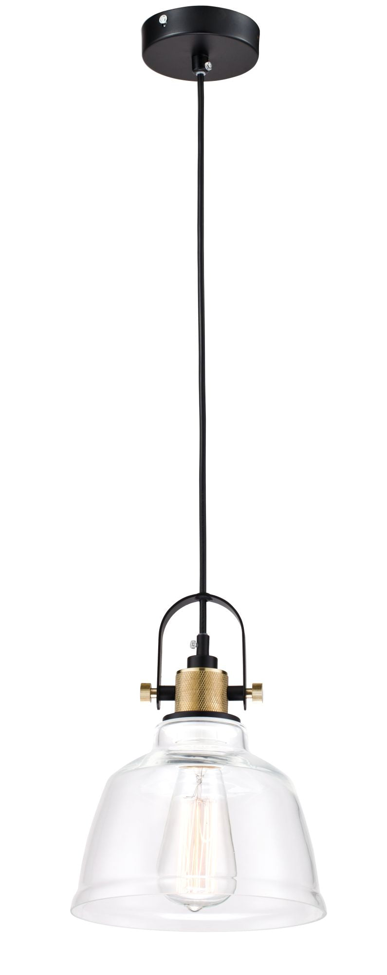 Lampada pendente Pendant in Metallo Irving Nero-1