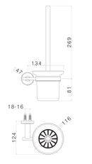 Porta Scopino da Parete in Acciaio Inox Satinato Nilo-2