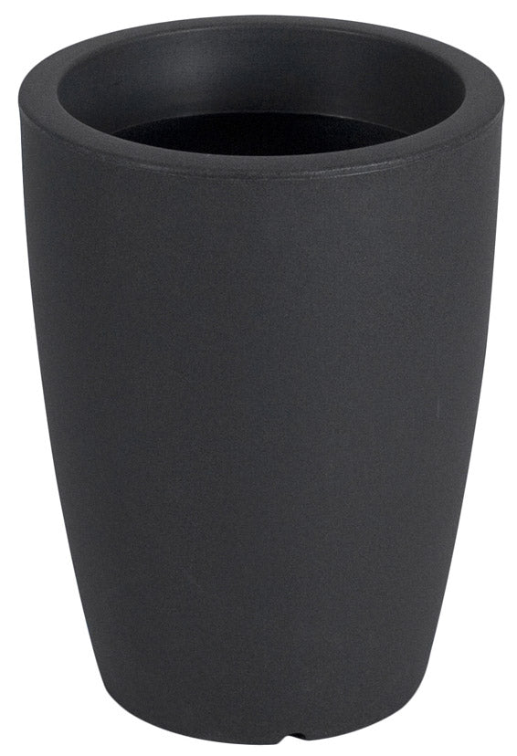 acquista Ø40x30cm Vase aus Vanossi Hydra Round Anthrazitschwarzem Polyethylen