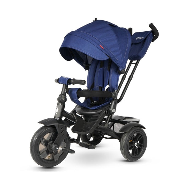 Triciclo Passeggino per Bambini 6 in 1 con Seggiolino Reversibile Qplay Premium Blu sconto