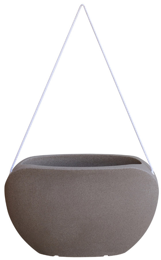 Ovale Vase aus Polyethylen Vanossi Clio Bag Corda Pietra Serena Verschiedene Größen acquista