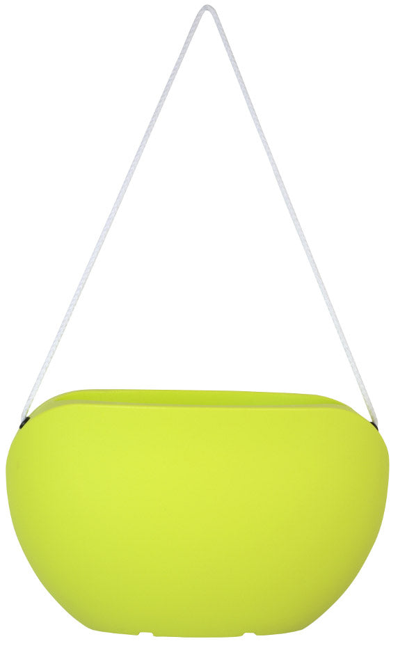 Ovale Vase aus Polyethylen Vanossi Clio Bag Rope Acid Green Verschiedene Größen acquista