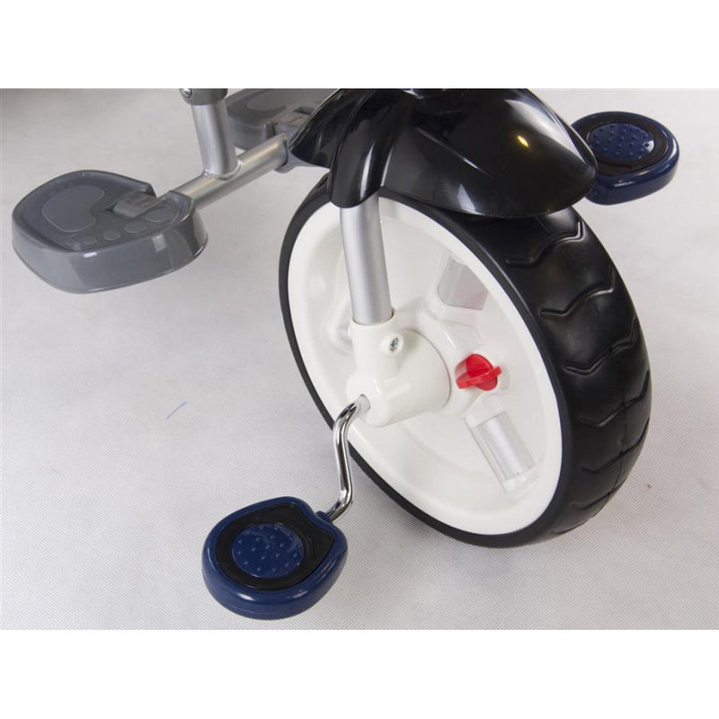 Triciclo Passeggino Seggiolino Reversibile 6in1 Happy Kids Blu-4