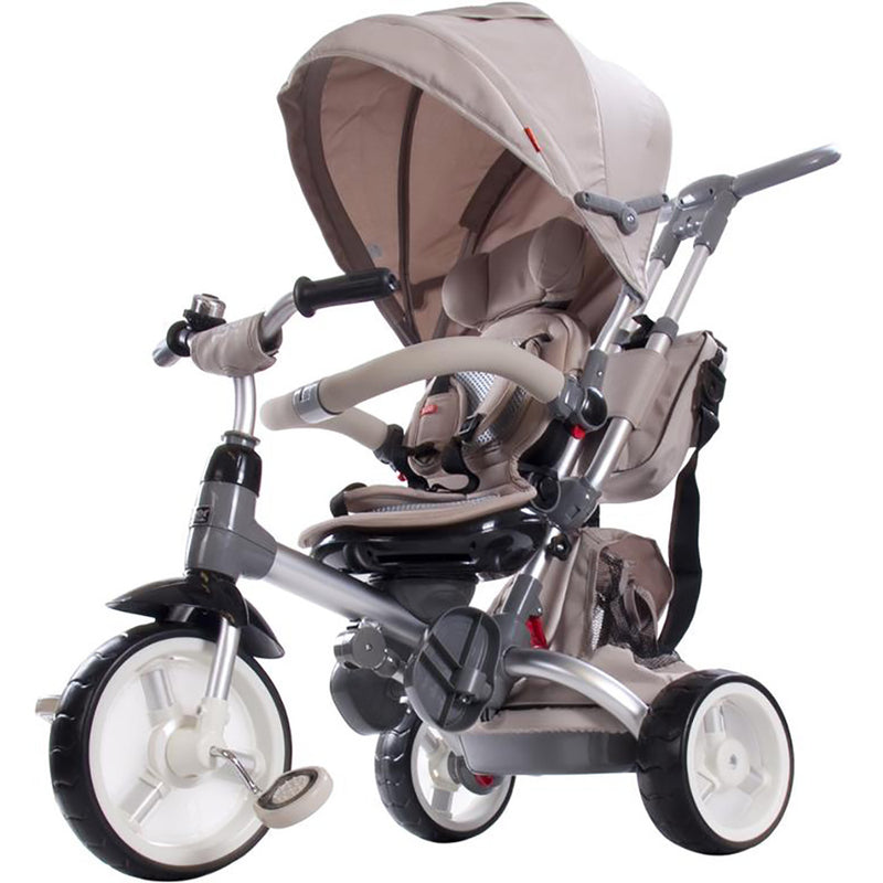 Triciclo Passeggino Seggiolino Reversibile 6in1 Happy Kids Avorio-1