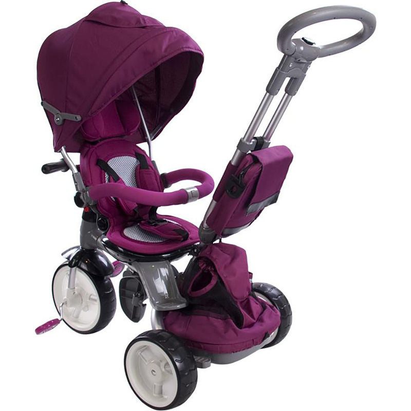 Triciclo Passeggino Seggiolino Reversibile 6in1 Happy Kids Viola-1
