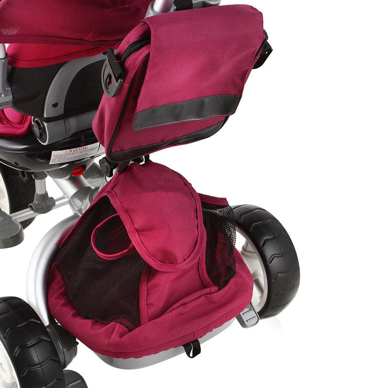 Triciclo Passeggino Seggiolino Reversibile 6in1 Happy Kids Viola-3