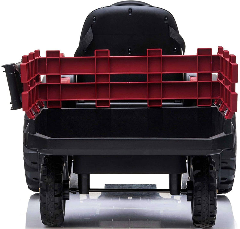 Trattore Elettrico per Bambini 12V con Rimorchio Happy Kids Rosso-6