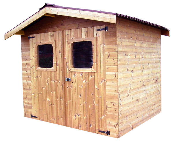 Casetta Box da Giardino 2,4x2,04 m Senza Pavimento in Legno Picea Massello 19mm Tetto a Lastre Therma prezzo