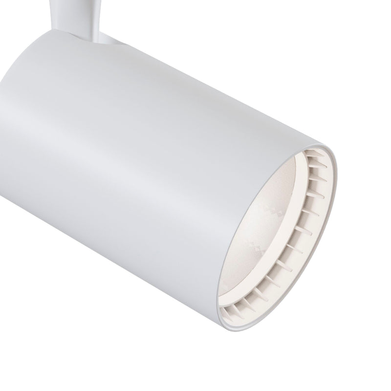 Faretto a LED per Sistema Illuminazione Binario 12W 3000K in Alluminio Vuoro  Bianco-4