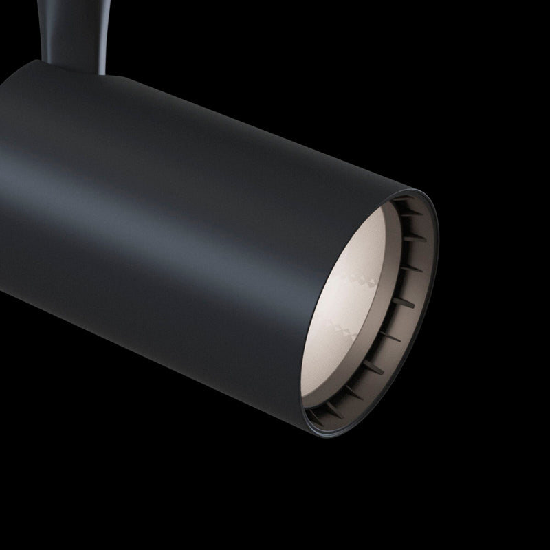 Faretto a LED per Sistema Illuminazione Binario 6W 4000K in Alluminio Vuoro  Nero-4