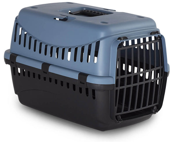 acquista Transportbox für Hunde und Katzen aus blauem und schwarzem Polypropylen in verschiedenen Größen