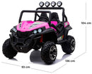 Macchina Elettrica per Bambini 24V 2 Posti Maxi Buggy Rosa-5
