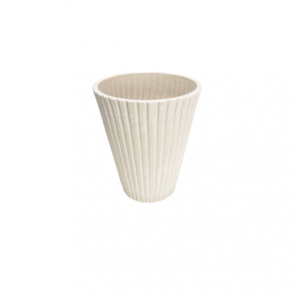 prezzo Kleine Vase Iris Ø19x22 cm aus weißer Synthetikfaser