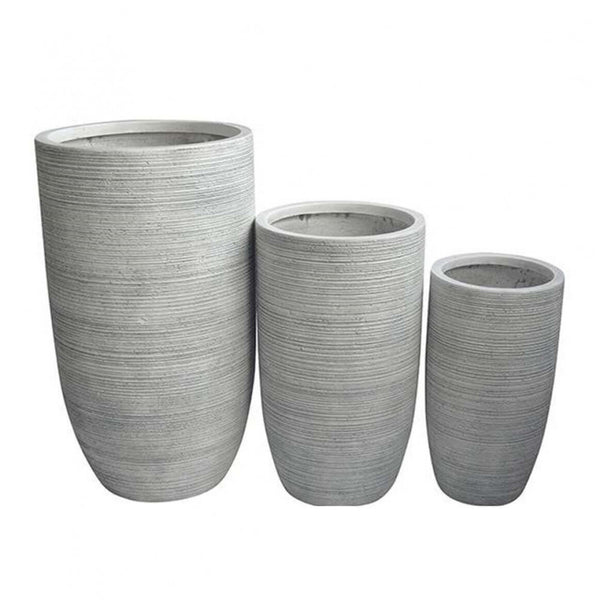 prezzo Set mit 3 grauen Vasen aus violettem Fibre Clay